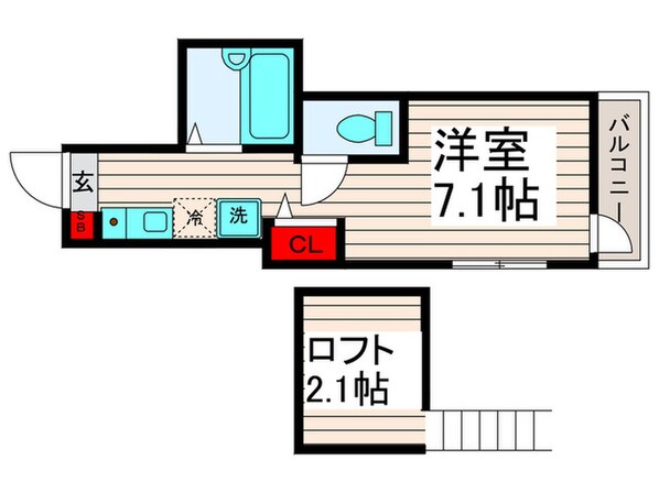 ﾌﾞﾗﾝｸﾚｰﾙ西新井の物件間取画像